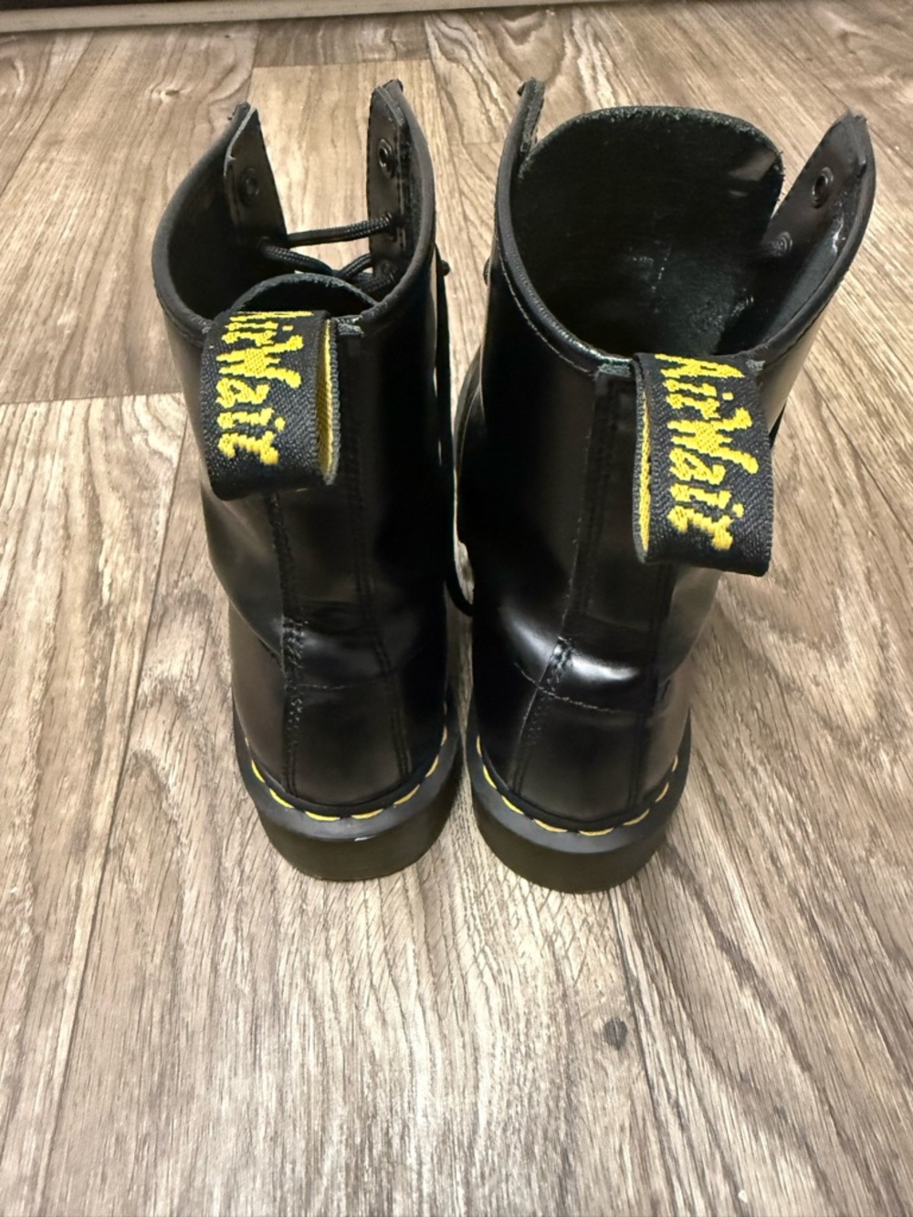 Dr. Martens Black Leather Combat Boots - Picture 3 of 7